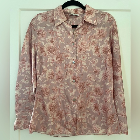 NWT Vince silk printed blouse, size S - Picture 1 of 6
